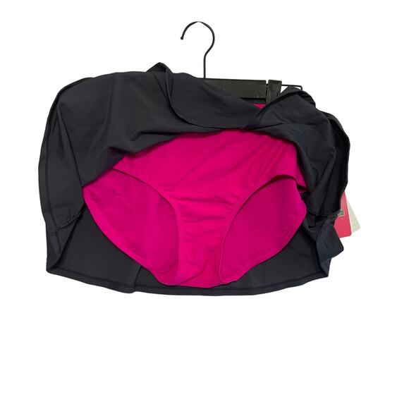 Free Country Interchangeable Skirted Swimwear Bottom NWT Womens XL Steel Fuchsia - Picture 3 of 8